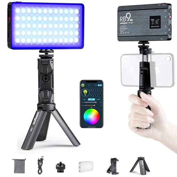 Weeylite RB9 RGB LED Video Fill Light 2500-8500K with Tripod