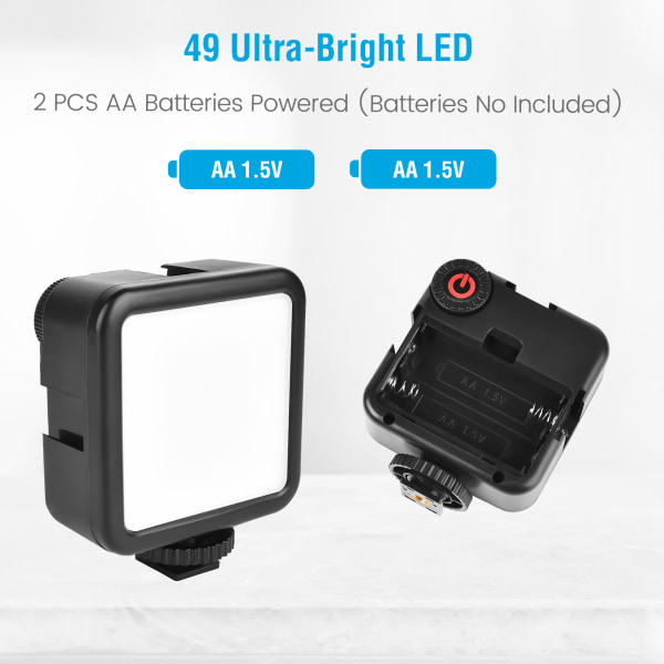 Vlogging Video Kit With Tripod Microphone LED Light Phone Holder