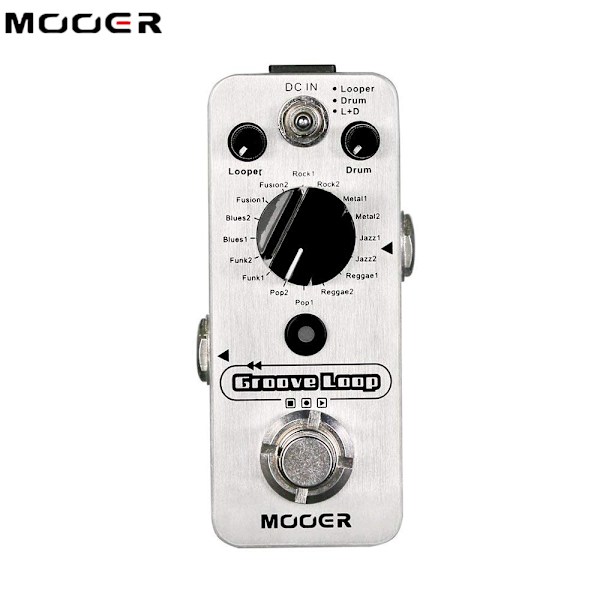 MOOER Groove Loop + Drum Machine Guitar Effects Pedal Looper