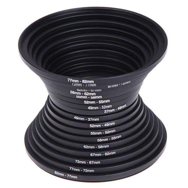 18st 37-82mm kameralinsfilteradapterhållare Set