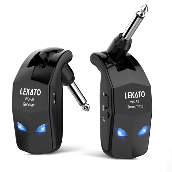 LEKATO 2.4GHz Wireless Guitar Bass Transmitter Receiver