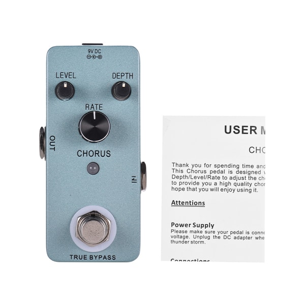 Pure Analog Chorus Elgitarr Baseffektpedal