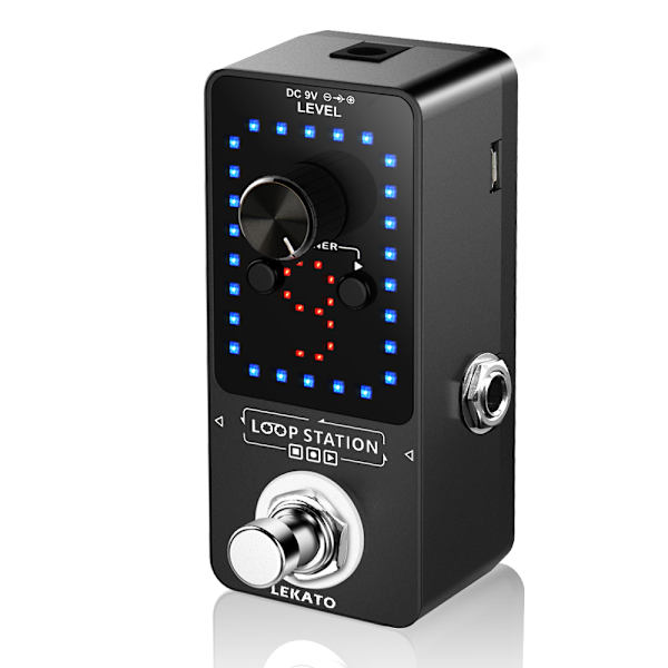 LEKATO Looper Effect Pedal Guitar Tuner 40 Mins 9 Wave