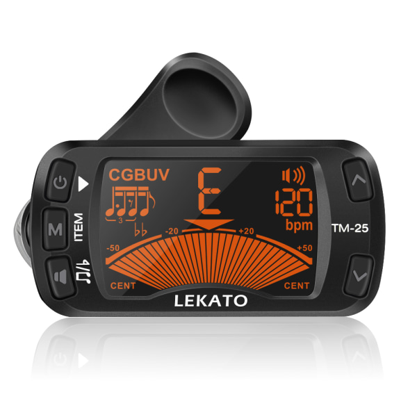 Lekato 3in1 TM-25 Clip On Guitar Tuner Metronom Tone Generator