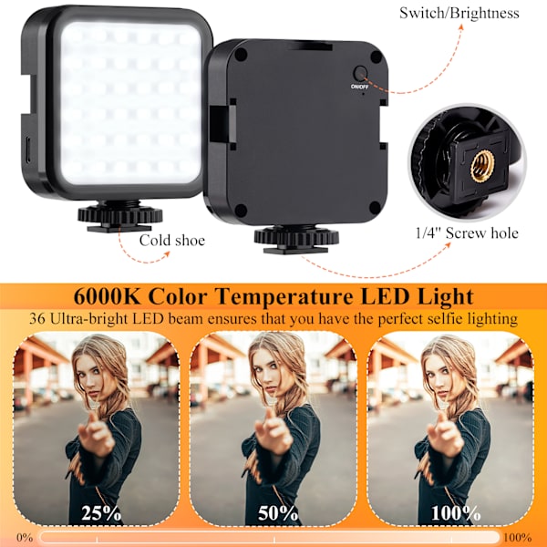 Smartphone Vlogging Kit med lätt mikrofon stativhållare