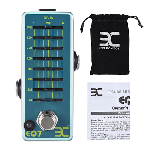 ENO EX EQ7 Equalizer Gitarr Single Effect Pedal 7-Band EQ Bypass