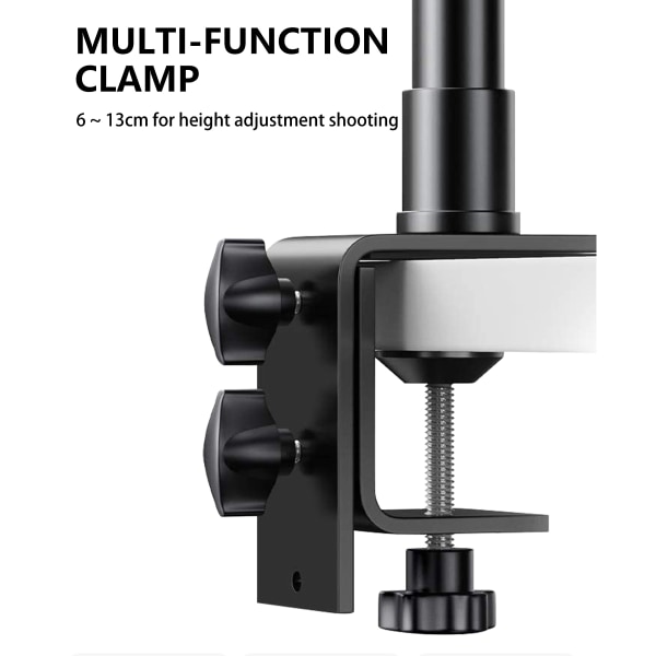 2x hopfällbart skrivbordsfäste Studio Light Stand Flash Video Bracket