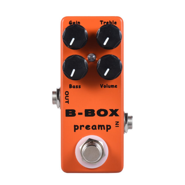 MOSKY B-Box Overdrive Gitarr Bas Effekt Pedal Bypass Preamp