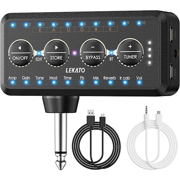 LEKATO Wireless Guitar Headphone Amplifier IR Cabinet Simulation