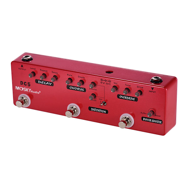 MOSKY Effect Pedal Delay Chorus Distortion Booster Buffer
