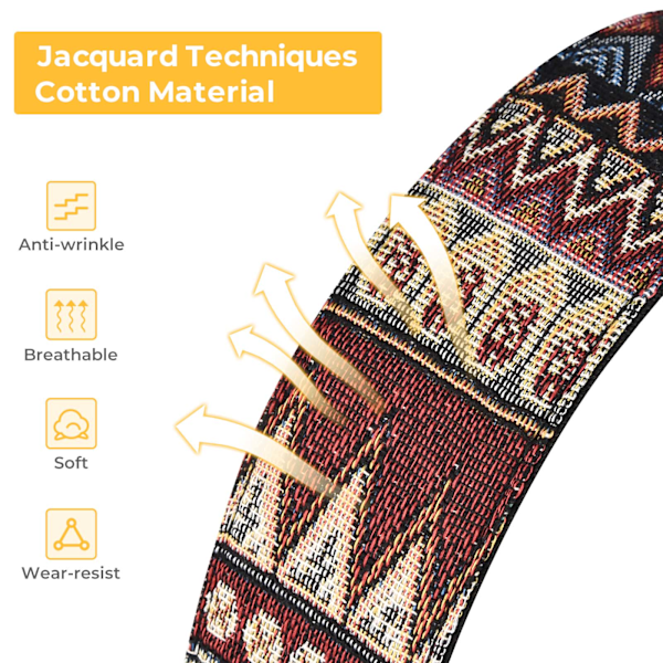 6 val akustisk gitarr basbandhållare bälte Jacquard Weave Gold