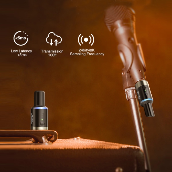 LEKATO 5.8GHz Wireless Microphone Transmitter Receiver