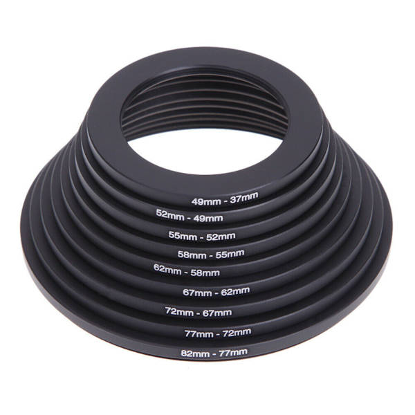 18st 37-82mm kameralinsfilteradapterhållare Set
