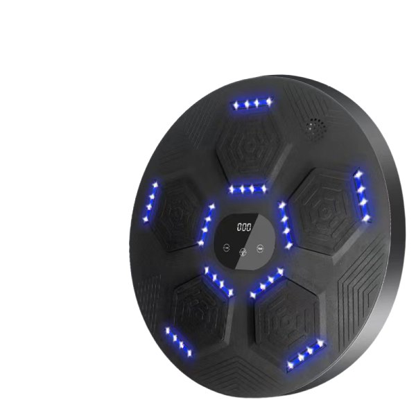 Musikboxningsmaskin - Smart musikboxningsmaskin ingår ej handskar , Boxningsmaskin Väggmonterad med LED-ljus, Bluetooth, Indoor Music B svart
