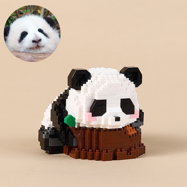 Julklapp Panda byggstenar Mini panda byggklossar Djur byggstenar Söta panda tegelstenar - Byggleksak för barn från 9 år och uppåt Blommor är i full blom 504PCS