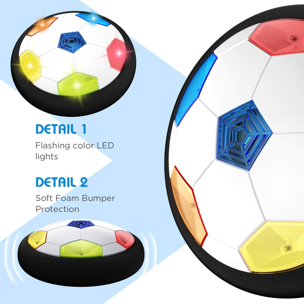 Hoverfotboll inomhus med LED-lampor 18CM