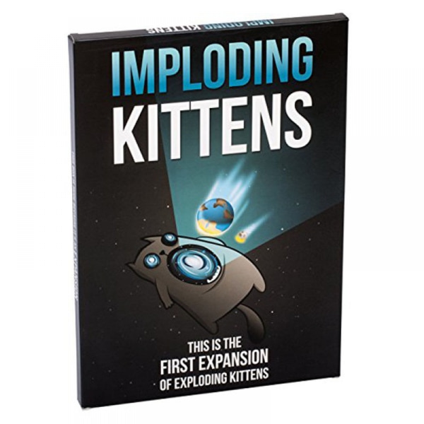 Imploding Kittens set - Helppoja perheystävällisiä juhlapelejä - Korttipelejä aikuisille, teini-ikäisille ja lapsille - 20 kortin lisäosa 1 set