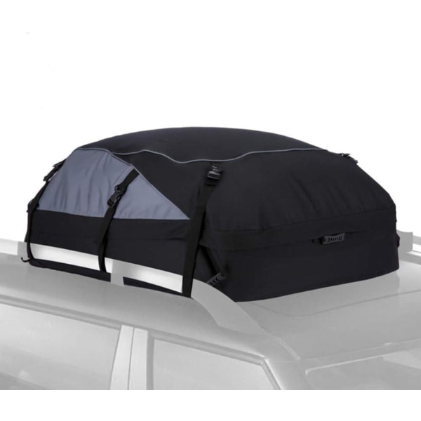 Biltaksväska, Car Rooftop Cargo Carrier Bag Vattentät takmosse Bil Takbox Rack Vikbar Bil Bagageväska 3 storlekar Heavy Duty Rooftop Box för bilar, Su Black+Grey L: 160 * 110 * 45CM