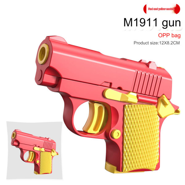 Morotspistol barnleksakspistol barnjulklapp Red and yellow (detachable)