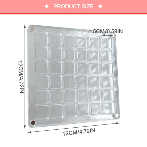 Magnetisk snäckskalsskärm i akryl, genomskinlig förvaringslåda för mini snäckskal, multifunktionell organizer för snäckstensvisning , för snäckskalsstjärnor 36 Grids