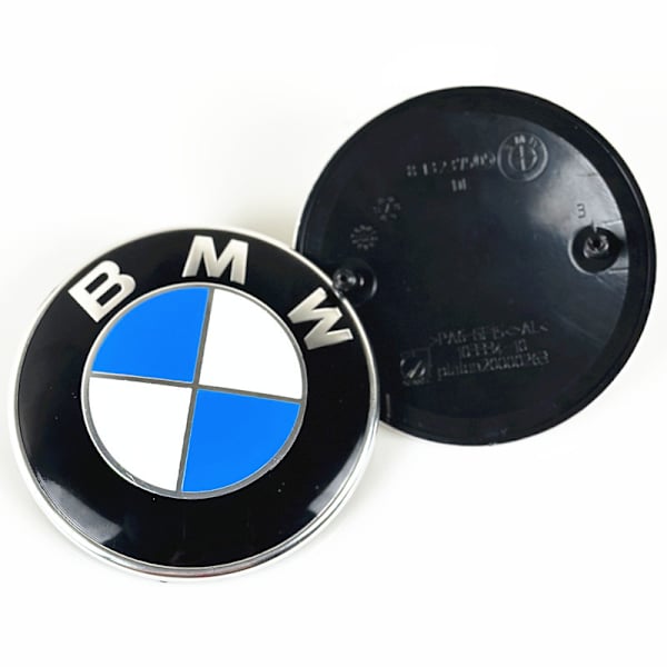 BM-W Emblem moottorikupu logo, täysin musta All black 46MM steering wheel