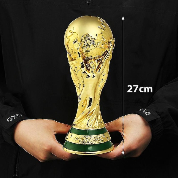VM fotboll trofé harts kopia trofé modell fotboll fan souvenir present (ihålig stil) 27cm