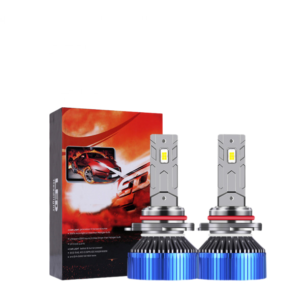 Bil LED-strålkastare H4 65W dubbelt kopparrör LED-strålkastare helljus och halvljus integrerad strålkastare A
