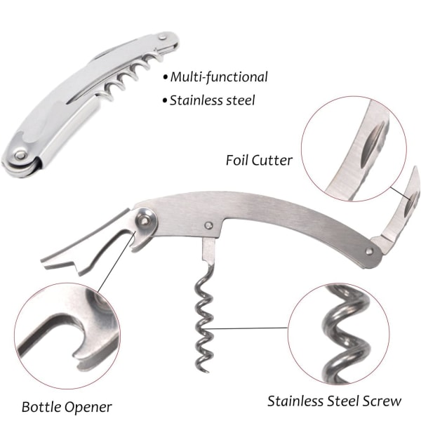 Vinåpnersett Kreativ gave Vinflaske Korketrekker Vinflaskeform Åpner Kjøkkenverktøy Jul Thanksgiving W vit låda