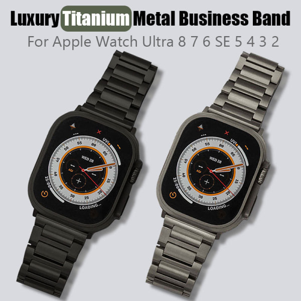Lämplig för Apple Watch Ultra klockarmband iWatch8 ultralätt I-formad titanlegeringsrem titan färg 42/44/45/49mm