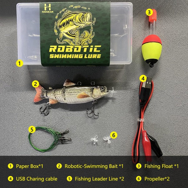 Fiskedrag Multi-Joint Fish Fishing Kit Långsamt sjunkande Realistiskt simdrag Sötvatten och saltvatten Crankbait för bas öring Bass lock 14