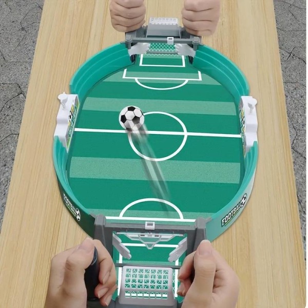 Superstort bordfotballbord, bordfotballspill, tomannskamp for barn, interaktivt leketøy på fotballbane 10 balls 21 * 24cm
