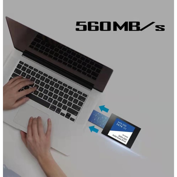 SSD høyhastighets 2,5-tommers innebygd solid state-stasjon SATA 3.0 500GB/1TB/2TB/4TB Röd 1 TB
