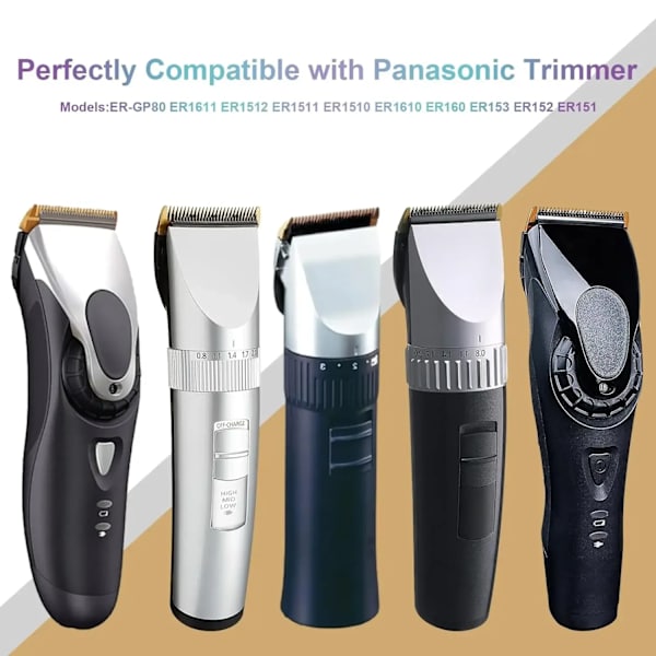 Grossist Professionelt Blad Passer til Panasonic Trimmerklippere ER-GP80, ER1611, ER1512, ER1511, ER1510 ER1610, ER160, ER153, ER152, ER151