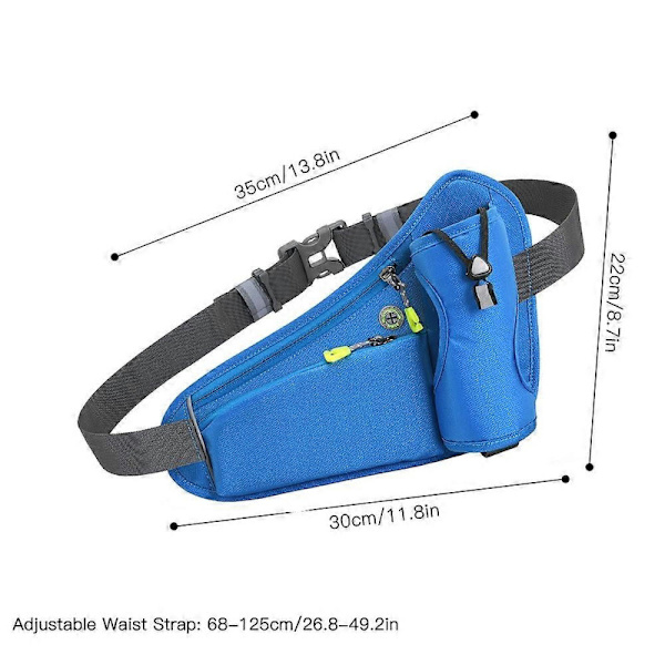 Sport Hydration Bälte Väska Löparbälte Midjeväska Bum Bag med Vattenflaskhållare för Män Kvinnor Löpning Cykling Vandring Promenad - Perfekt Dark gray