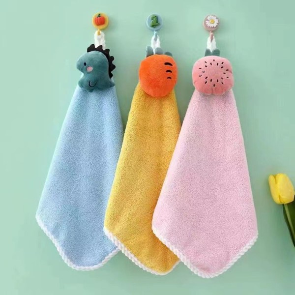 Piece-pyyhkeet lapsille Lasten set ripustinlenkillä Kasvopyyhkeet Mikrokuituliina ripustimella