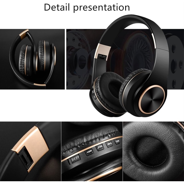 Støjreduktion Trådløse hovedtelefoner Bluetooth Headset, Trådløs og kablet Dual-Mode Smart Bluetooth Subwoofer Bluetooth 5.1 Mobil Computer blå