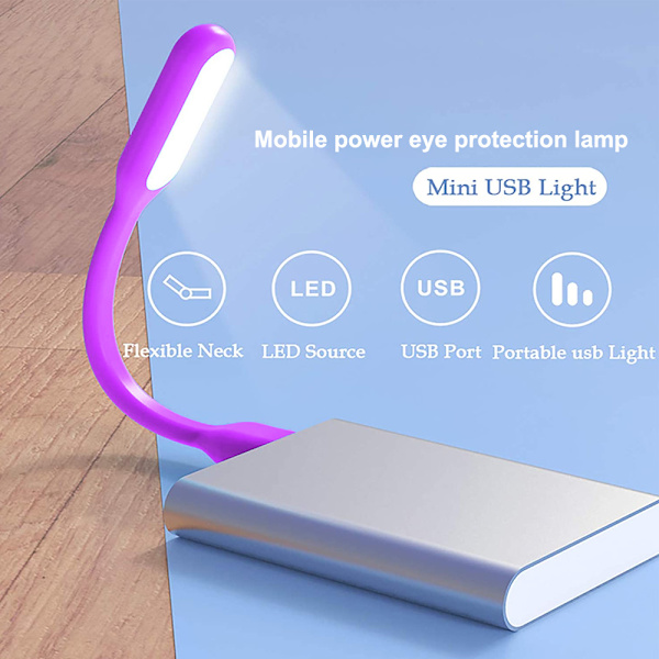 Joustava Mini USB LED-lamppu kannettavalle tietokoneelle, näppäimistölle, varavirtalähteelle