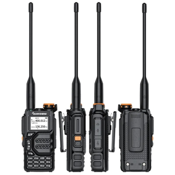 2 stk genopladelig walkie talkie, UV-K5 200 kanaler 2-vejs radio med originale ørestykker, VOX, LED lommelygte, 5-8 km lang rækkevidde walkie talkies 2pcs