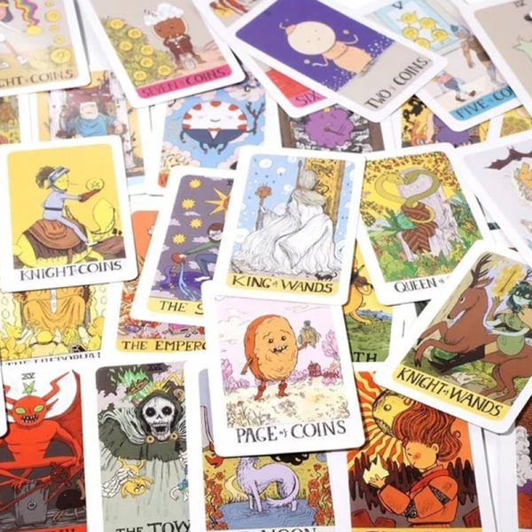 78 kpl Adventure Times Tarot aloittelijoille Klassiset Tarot-lautapelikortit fråga häxan