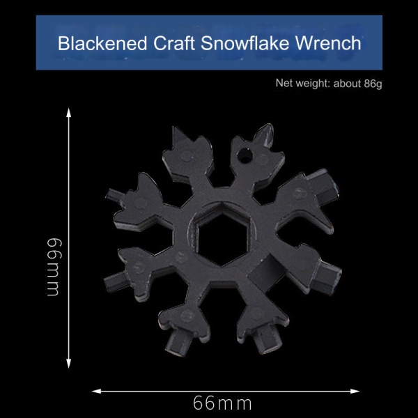 Multifunksjonsverktøy 18-i-1 Snowflake black