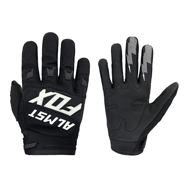 ALMST FOX Mountainbikehandskar för Barn 6-12 år Full Finger Säkerhetsskydd Motocross Racing Handskar Barn Moto Guantes Svart Black XS