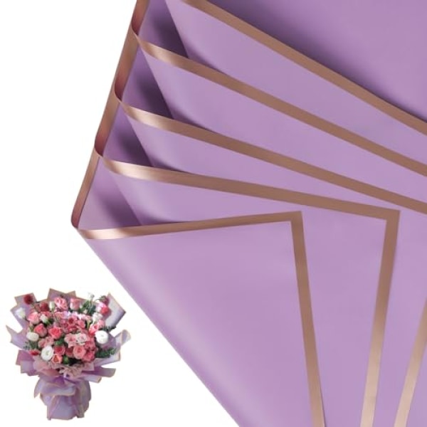 20 ark omslagspapper för blommor - vattentätt omslagspapper för blombuketter, floristtillbehör förpackningspapper för bröllopsfödelsedagspresent blue