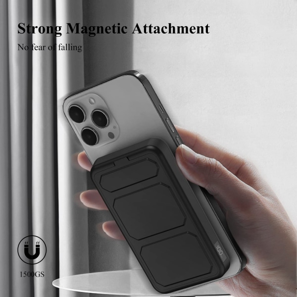 Magnetisk trådlös power , 10 000 mAh 22,5 W PD mini hopfällbart batteripaket med LED-skärm Trådlös bärbar laddare Telefonställ och USB-C för iPhone