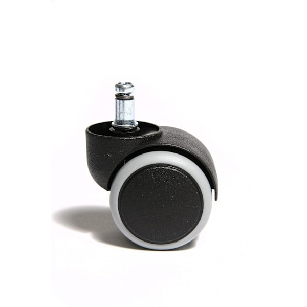 5-pakke, harde gulvruller for kontorstol, sett med 5 hjul for skrivebordsstol, svart, stiftstørrelse 10mm, diameter 50mm