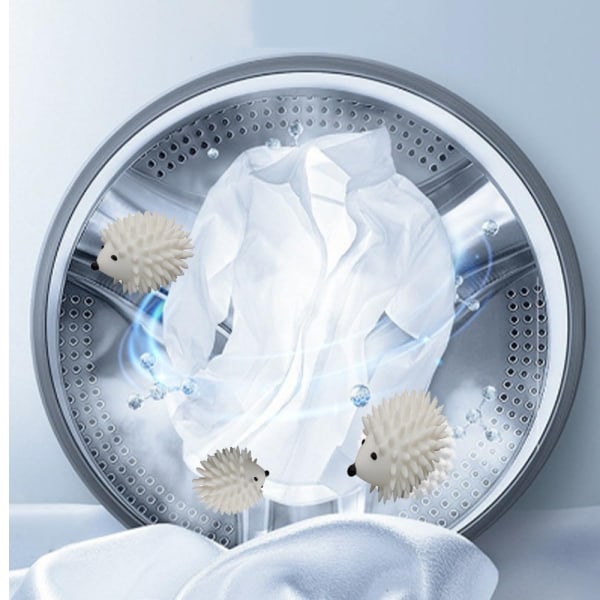 Återanvändbara tvättbollar av silikon igelkott - Förhindra trassel och fläckar i din torktumlare 3pcs