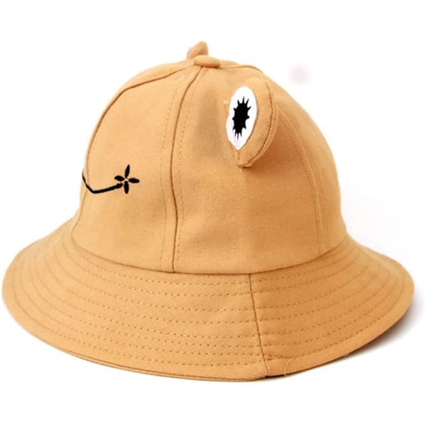 Groda solhatt, groda bucket hat herr fiskehatt dam bucket hats för kvinnor herrhattar sommarmössa Khaki Khaki L