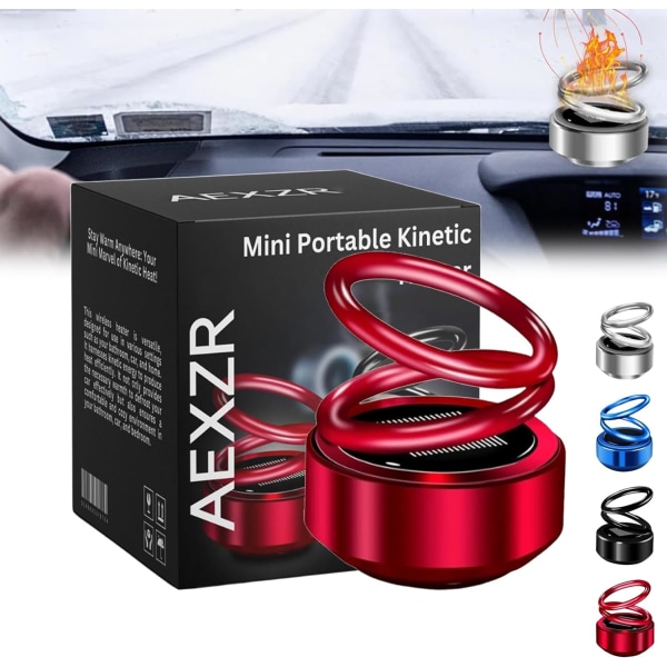 Portable Kinetic Mini Heater, Mini Portable Kinetic Heater, Portable Kinetic Heater för rum, Ehicles, Badrum Röd
