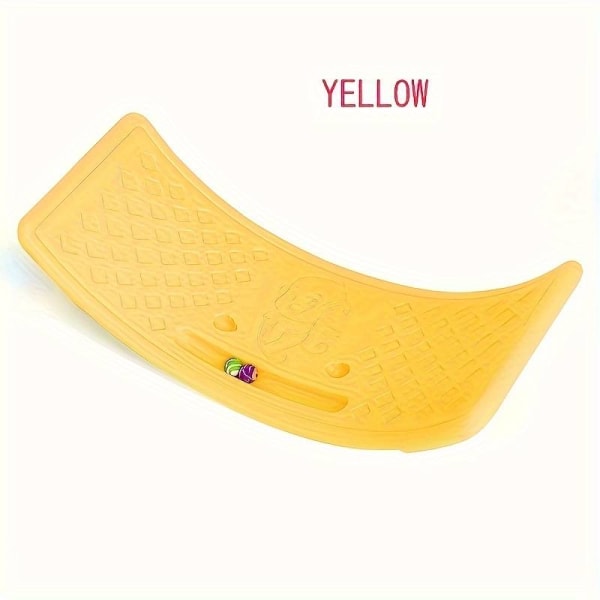 Gymnastic Balance Training Device Arc Rocking Board yellow (Small size can bear 60 pounds)