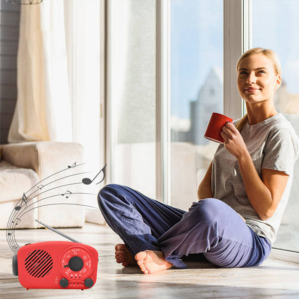 Aurinkovoimalla toimiva hätäveivattava sääradio, kannettava itsetoimiva NOAA AM/FM-radio