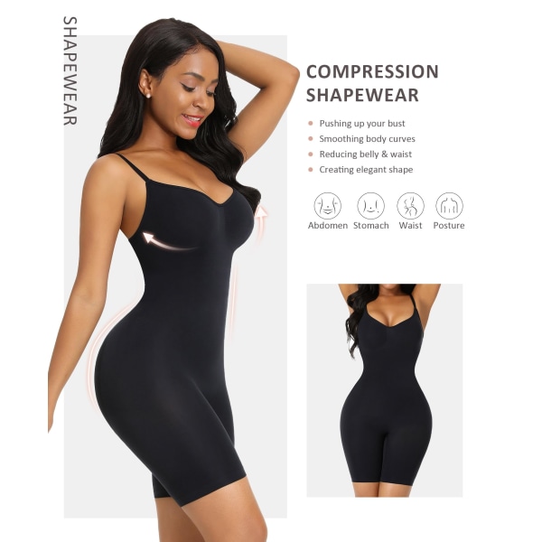Shapewear Body Magkontroll Shapewear Sömlös rumpa lyftande lårbantning Shapewear för kvinnor Black 4XL